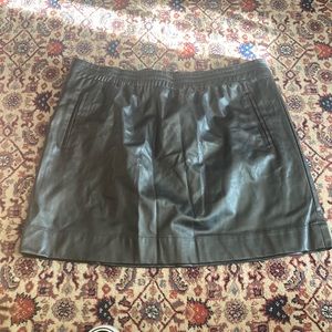 NWT Loft Black Faux Leather Skirt